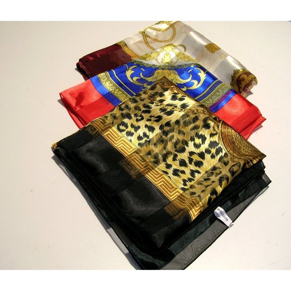 Bijoux Terner Large Square Satin Scarves Set of Three - Picture 1 of 9